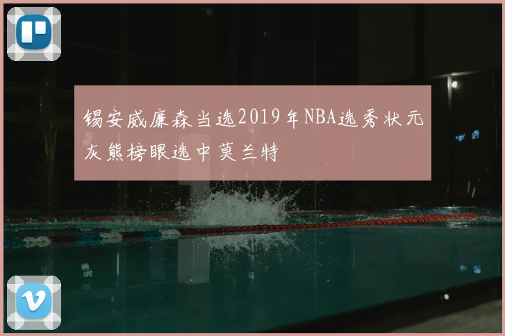 锡安威廉森当选2019年NBA选秀状元灰熊榜眼选中莫兰特